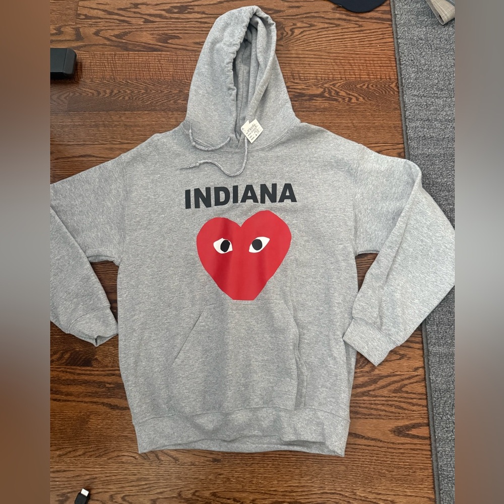 NWT Women’s Indiana University IU pullover hoodie sweatshirt Grey size medium